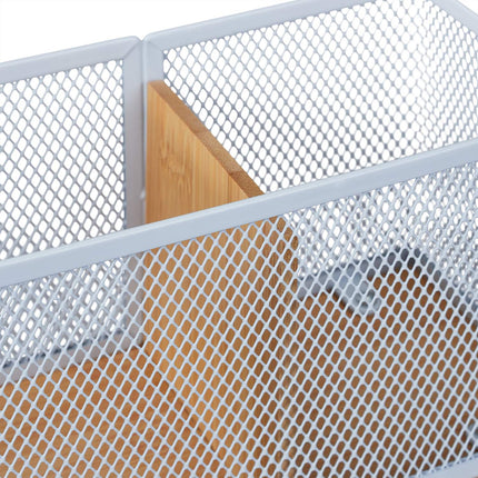 Pen holder in bamboo and net