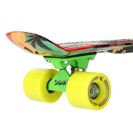 Pennyboard Skateboard, Reggae Design, Durable Deck