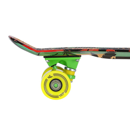 Pennyboard Skateboard, Reggae Design, Durable Deck