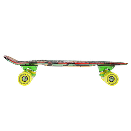 Pennyboard Skateboard, Reggae Design, Durable Deck