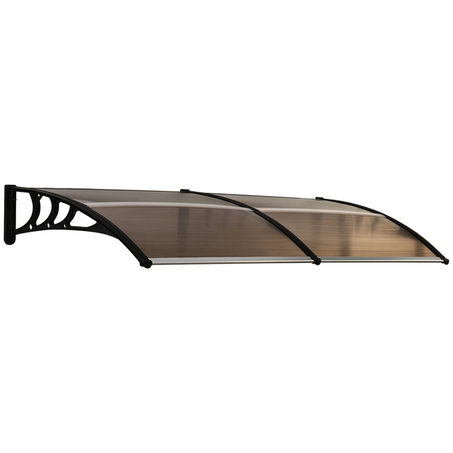 Door canopy in polycarbonate, sun & rain protection, 75x195 cm
