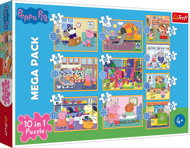 Peppa Pig 10-in-1 Puzzle Set for Kids