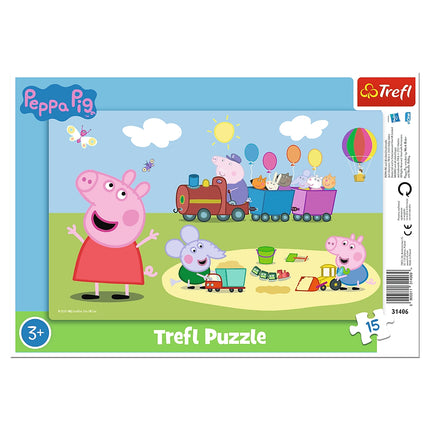 Peppa Pig Puzzle, 15 Pieces, Framed for Easy Display