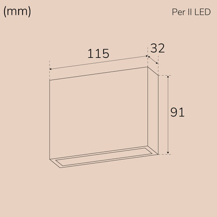 Per II Wall luminaire LED IP54 3000K 6W 430lm Anthracite