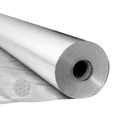 Perforated Reflective Insulation Roll, Double Foil, 4 x 125 ft