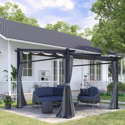 Water-repellent Gazebo 2.97x2.95M with sun protection and panels