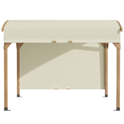 Garden pergola in wood 3.2x3.08M, retractable roof, UV protection