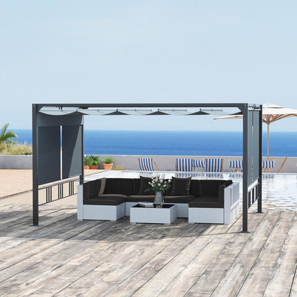 Garden pergola Gazebo with sunroof and blinds