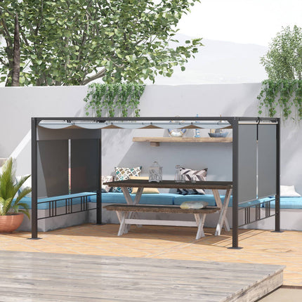 Garden pergola Gazebo with sunroof and blinds