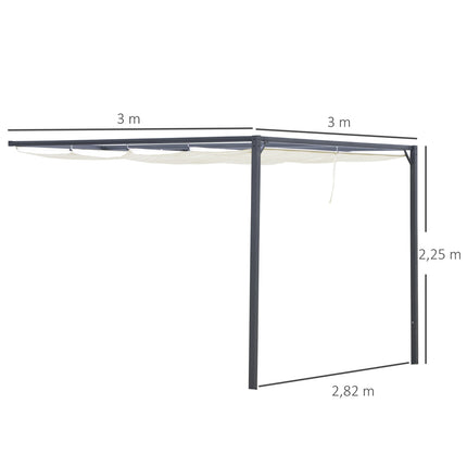 3x3m weatherproof pergola Gazebo with fabric roof