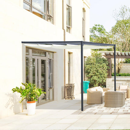 3x3m weatherproof pergola Gazebo with fabric roof