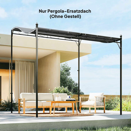 Pergola Replacement Canopy, 3x3m, Dark Grey, Polyester