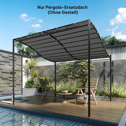 Pergola Replacement Canopy, 3x3m, Dark Grey, Polyester