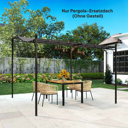 Pergola Replacement Canopy, 3x3m, Dark Grey, Polyester