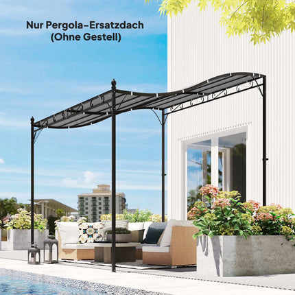 Pergola Replacement Canopy, 3x3m, Dark Grey, Polyester