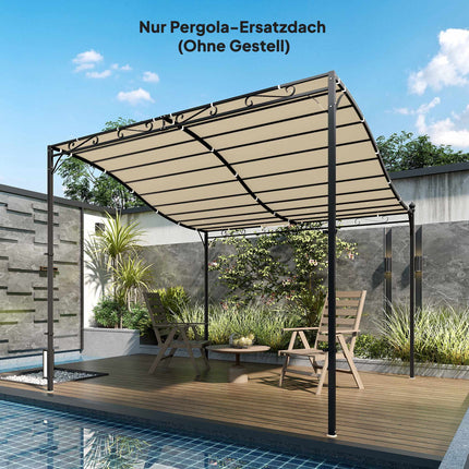 Pergola Replacement Canopy, 3x3m, Water-Resistant Polyester