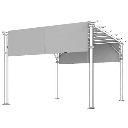 Pergola Replacement Canopy, UV Protection, 3x3m, Light Grey