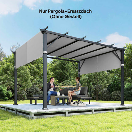 Pergola Replacement Canopy, UV Protection, 3x3m, Light Grey