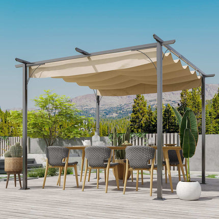 Waterproof aluminum gazebo roof 3x3m, UV protected roof