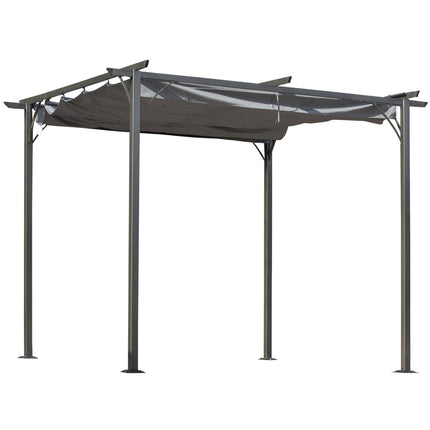 3x3m Pergola Gazebo with sliding roof, waterproof UV protection