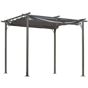 3x3m Pergola Gazebo with sliding roof, waterproof UV protection