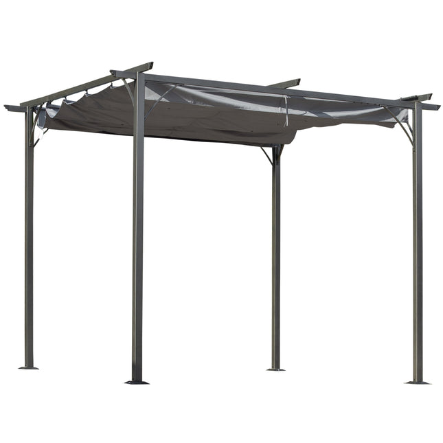 3x3m Pergola Gazebo with sliding roof, waterproof UV protection