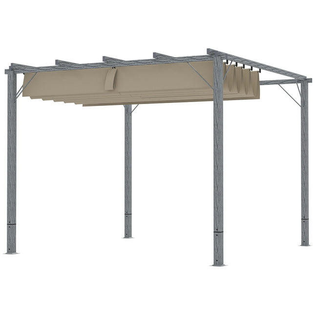 Aluminum Pergola 3x3m with adjustable roof, UV protection