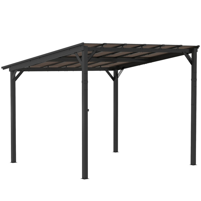 Metal Pergola Pavilion 3x3m, Waterproof UV50+ Dark Grey