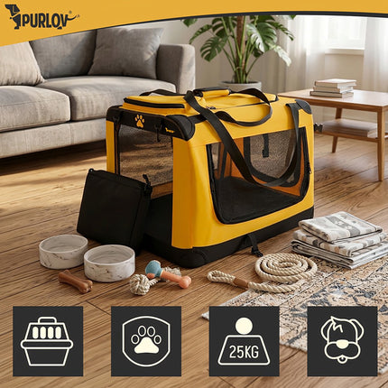 Pet Carrier Bag, Foldable, 60x42x44cm, Up to 25kg