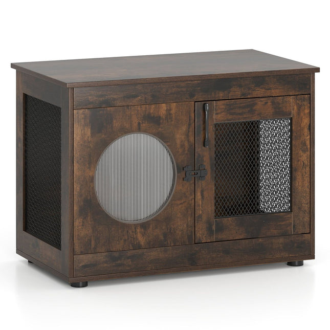 Pet Crate Furniture Style with Door & PC Window, 82x47x60 cm