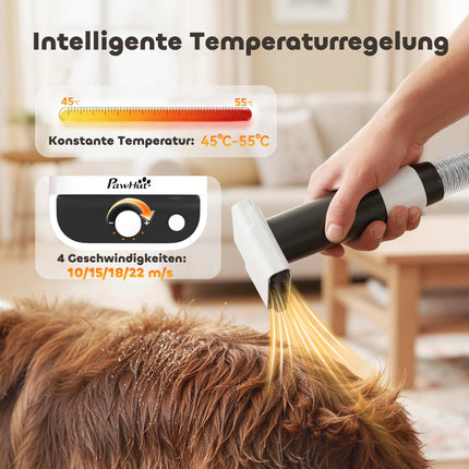 Pet Grooming Dryer & Trimmer, Quiet Motor, 5-in-1 Tool