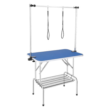 Pet Grooming Table 36 x 24 in, Foldable, 2 Clamp Arms