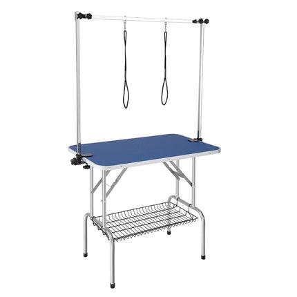 Pet Grooming Table 36 x 24 in, Foldable, 2 Clamp Arms