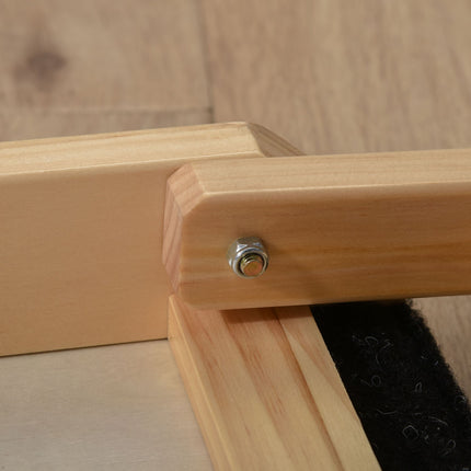 Adjustable dog ramp with non-slip mat, pine, 90x40x61cm