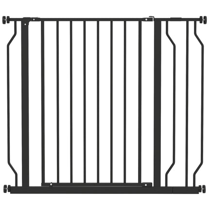 Pet Safety Gate, Adjustable 75-95 cm, Steel/ABS, Black