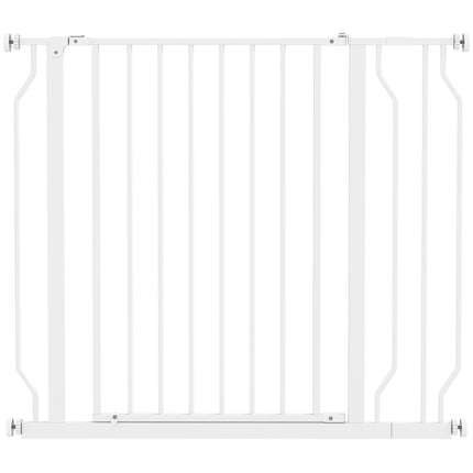 Pet Safety Gate, Adjustable 75-95 cm, Two-Way Opening, White