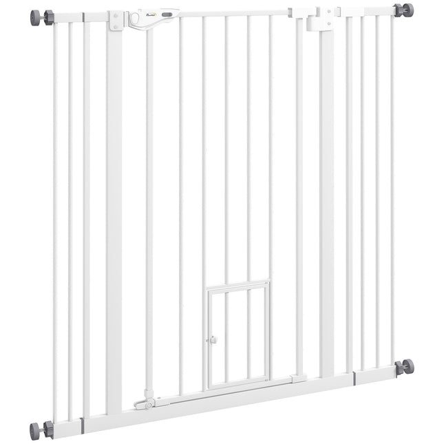 Pet Safety Gate, No-Drill, Auto-Close, 74-101 cm Adjustable
