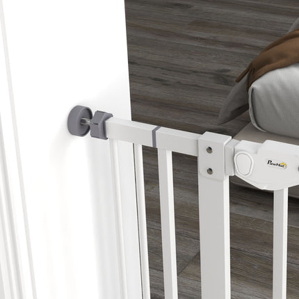 Pet Safety Gate, No-Drill, Auto-Close, 74-101 cm Adjustable