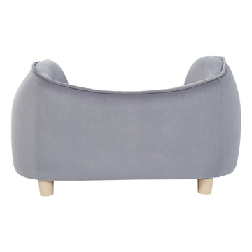 Pet Sofa Bed, Velvet, 27x15x15 in, 66 lb, Dark Grey