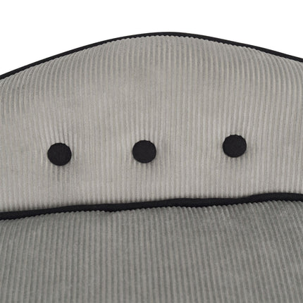 Cozy gray dog bed - Wood & plush, 66.5x45x35.5 Cm