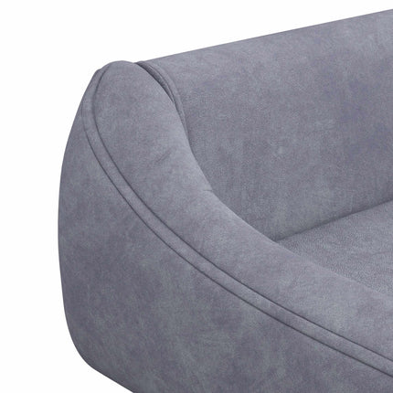 Pet Sofa in Grey Velvet, Removable Cushion, 102 x 58.5 x 42.5 cm