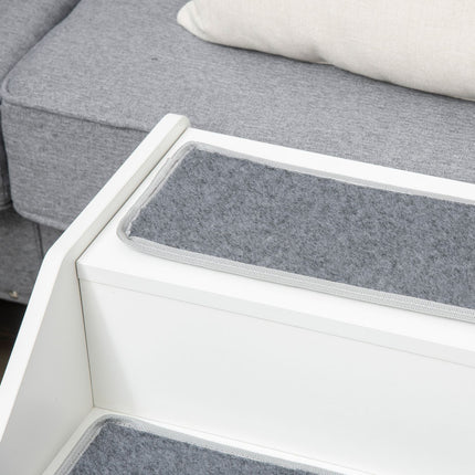 Pet Stairs 3-step ramp with cave and non-slip plush mats