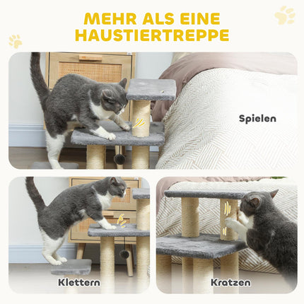 Pet Stairs, 3 Steps, 54 cm, Sisal Scratch Posts
