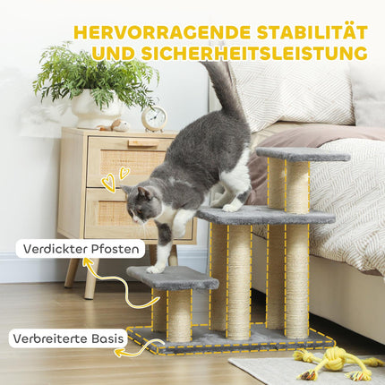 Pet Stairs, 3 Steps, 54 cm, Sisal Scratch Posts
