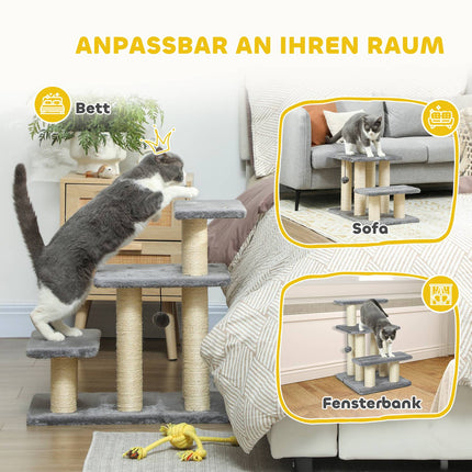 Pet Stairs, 3 Steps, 54 cm, Sisal Scratch Posts