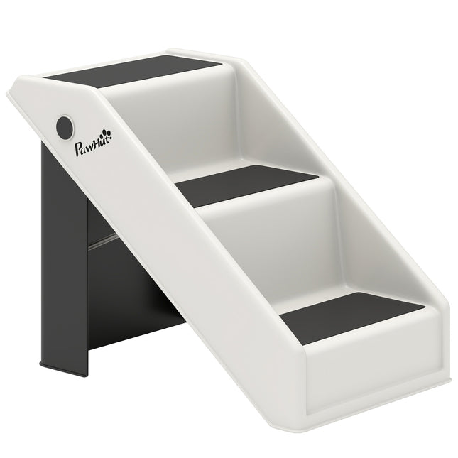 Pet Stairs, 3 Steps, Foldable, 36.5 cm, Cream White