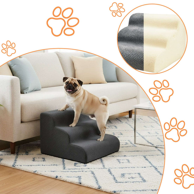 Pet Stairs, 3 Steps – Non-Slip, Ideal for Small Dogs