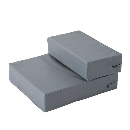 Foldable 2-Step Pet Stairs for Cats and Dogs, Grey, 45x39x20cm