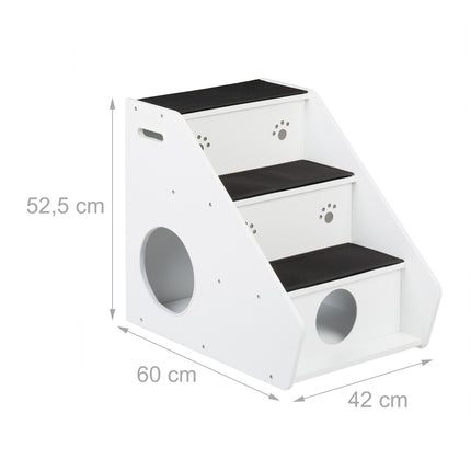 Pet Stairs with 3 Steps and Hidden Storage