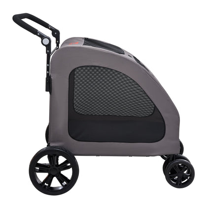 Pet Stroller, 4-Wheel With Brakes, 160 lb Capacity